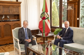 El presidente del TSJPV, Iñaki Subijana, y el lehendakari del Gobierno Vasco en funciones, Iñigo Urkullu (Foto: Gobierno Vasco)